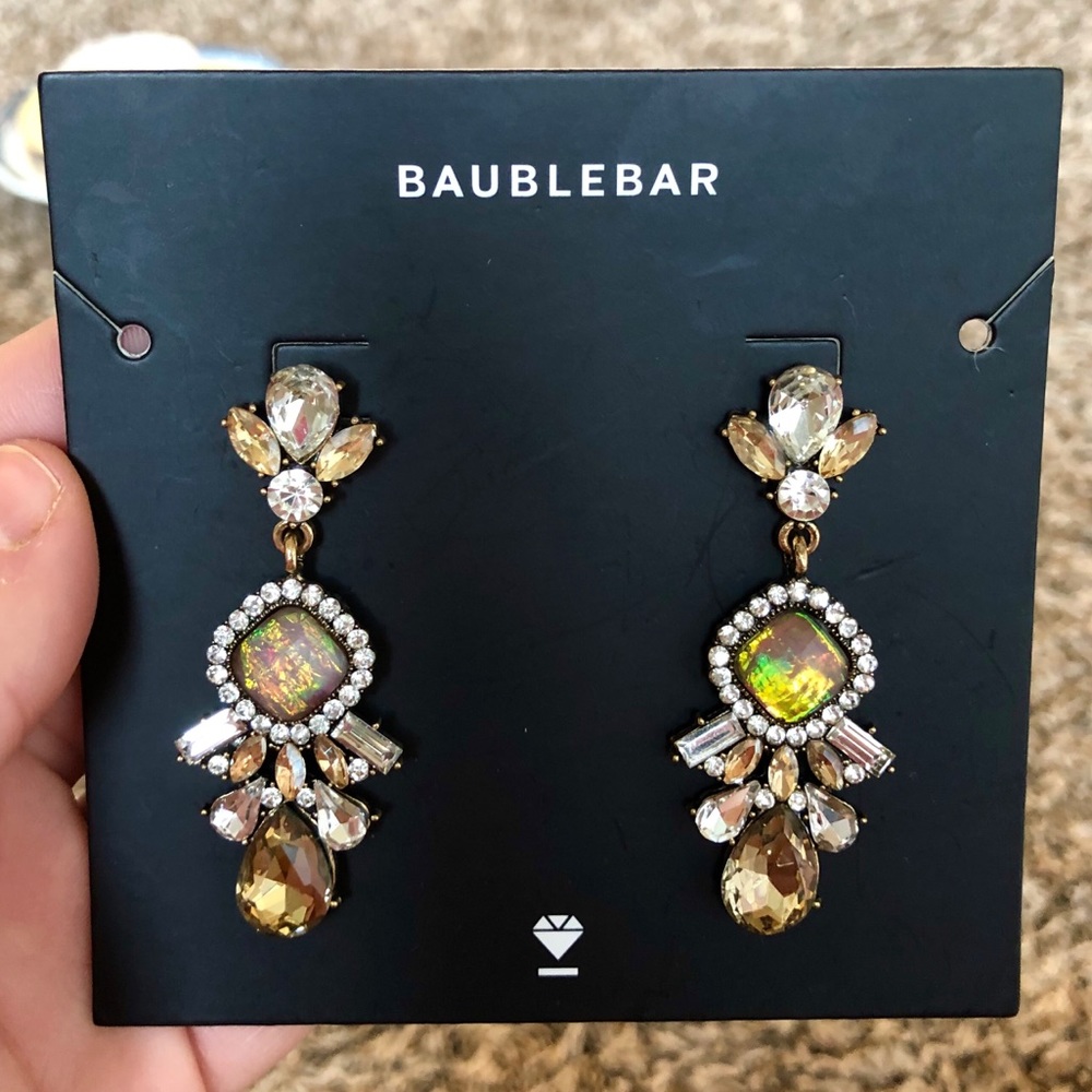 NWT Baublebar Opal Galactic Drops Crystal Earrings
